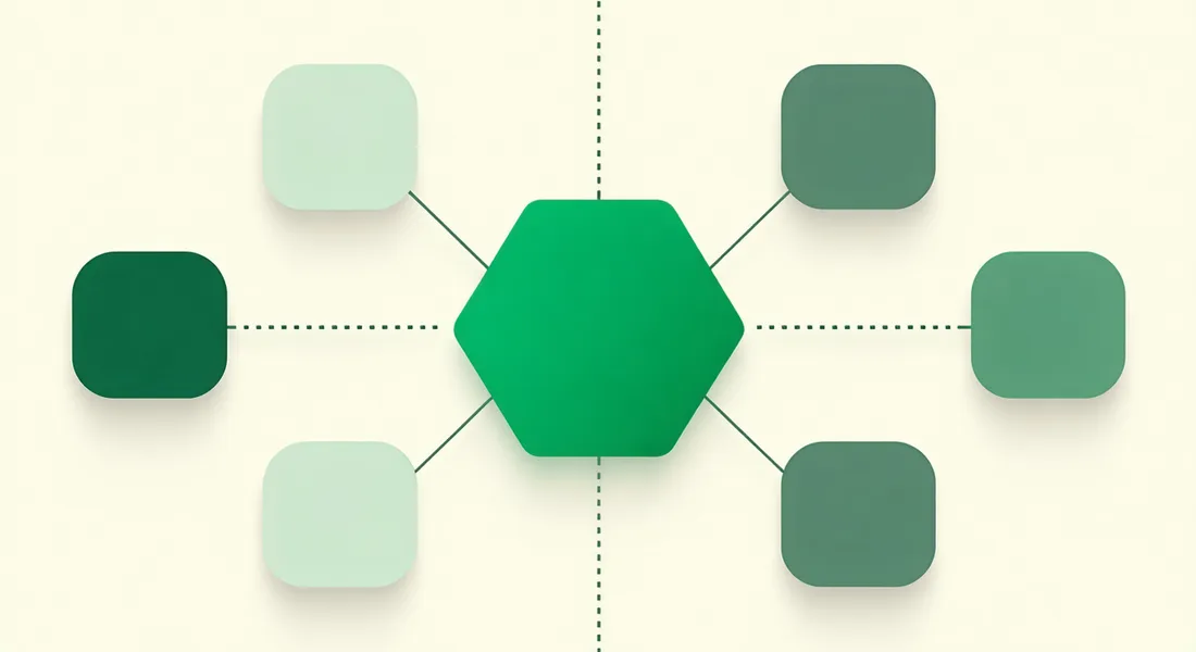 Abstract diagram showing Pensvyne connecting to HRIS platforms via data integration pathways, representing automated pension data flows